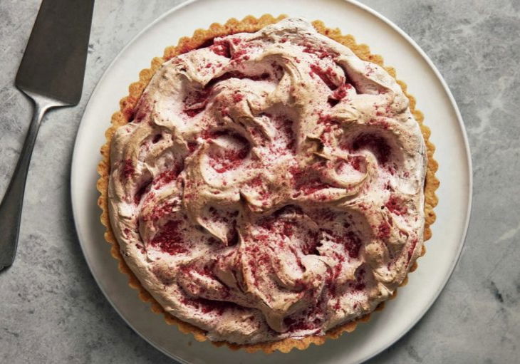 Raspberry Chocolate Meringue Tart